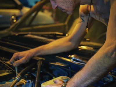 Auto dealership service bay